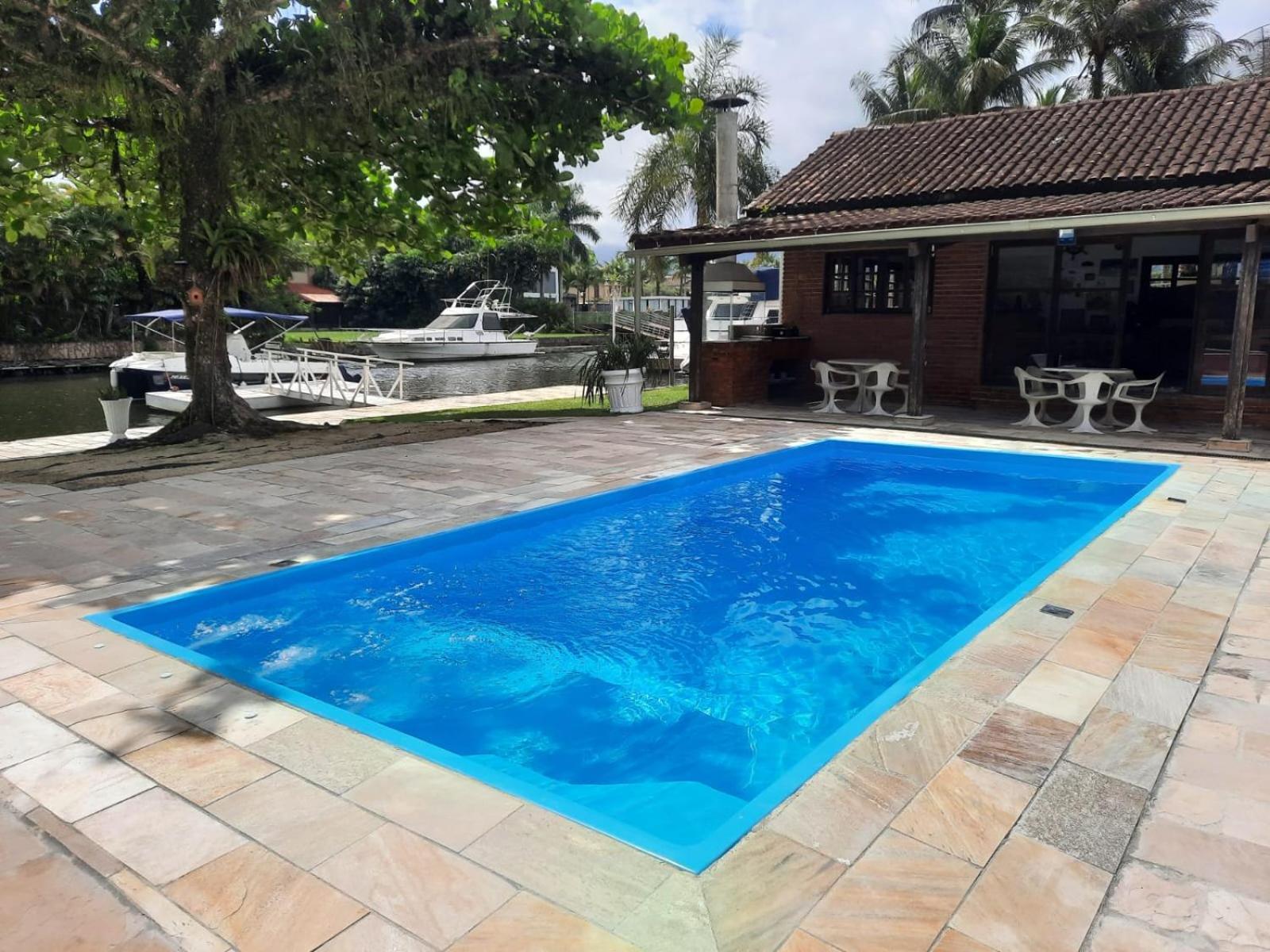 Casa Na Marina Com Piscina Churrasqueira E Pier กัวรูจา ภายนอก รูปภาพ