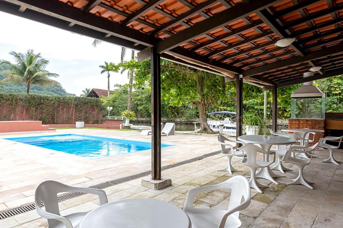 Casa Na Marina Com Piscina Churrasqueira E Pier กัวรูจา ภายนอก รูปภาพ